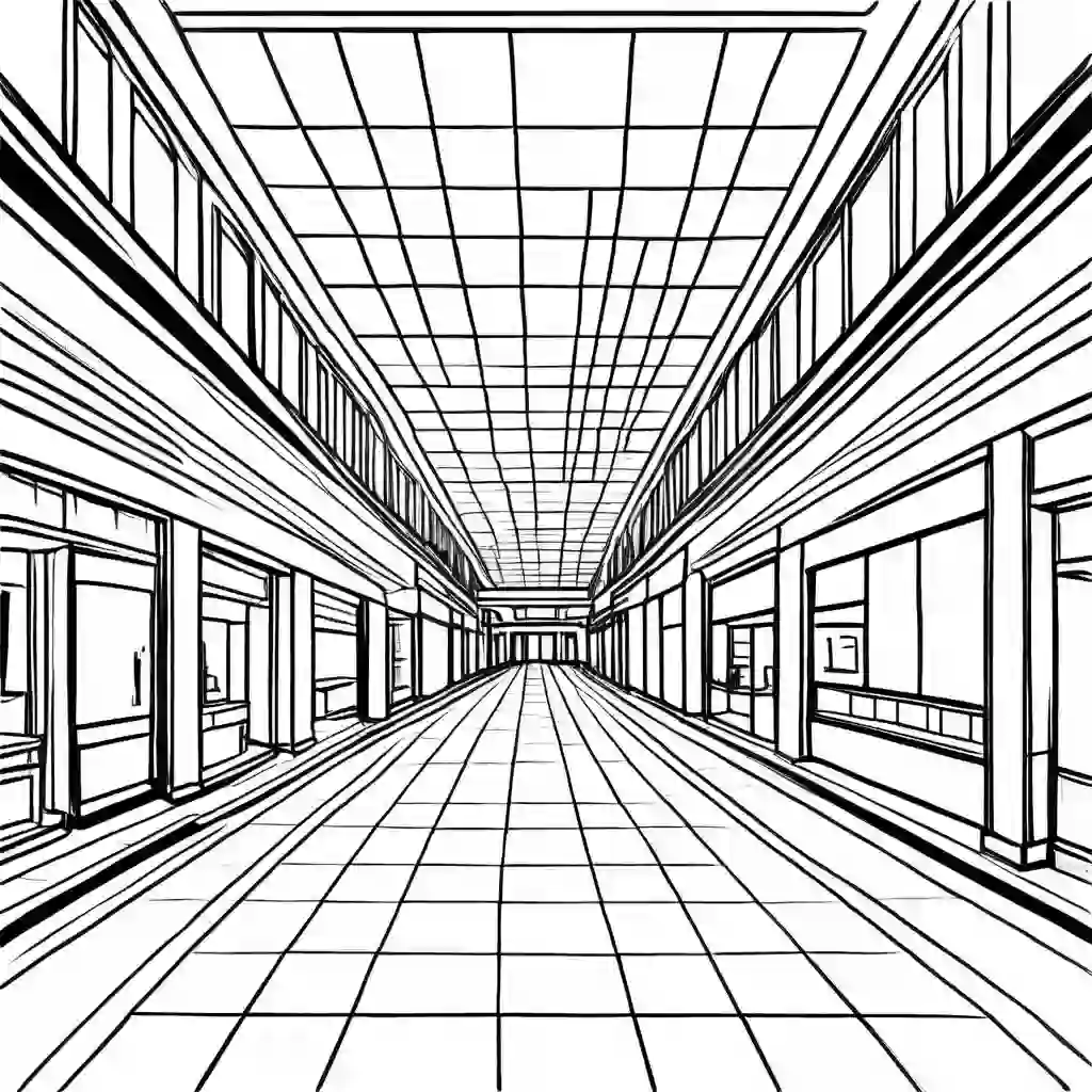 Shopping Malls coloring pages